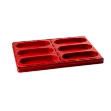China 6-Form Oval Backformschale Hot Dog Bun Pan Pan Hersteller