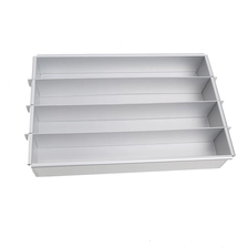 China Aluminium -Rechteck -Kuchenbackpfanne mit Separatoren Hersteller