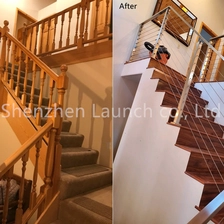 الصين 316 stainless steel wire rope stair Railings الصانع