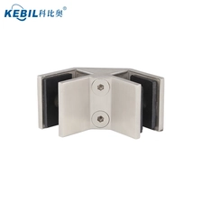 الصين 90 degree 316 standoff glass clamp for glass railing between glasses الصانع