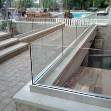 Cina Frameless aluminum U channel deck railing or glass bottom fix channel groove tube produttore