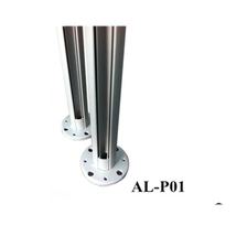 China Aluminum glass railing system 90 degree post Hersteller