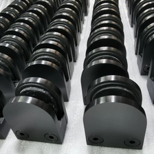 China Black matte color Glass Clamp G105 with Flat Back for Square Post/Pole or Wall Fixing manufacturer