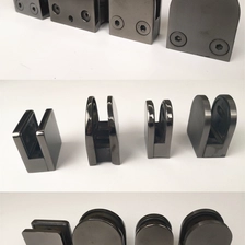 الصين matt black balustrade post railing fencing use stainless steel glass clamp الصانع