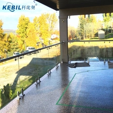 China Deck Mounted glass balustrading with top rail manufacturer