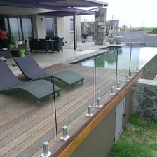 porcelana Valla de cristal sin marco piscina cánula placa base fabricante