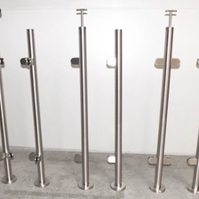 China Glass Railing Diameter 50.8mm Stainless Steel Balustrade Handrail Post manufacturer