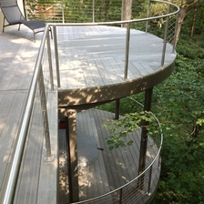 Chine Balcon / pont / balustrade de câble de rayon moderne et courbé en acier inoxydable fabricant