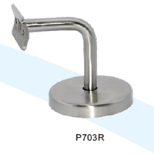 China P703R wall brackets with inox base and curved plate for round tubing manufacturer