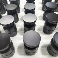 Chine POINT Fixé Réglable Matte Black Glass Robinet De Rail Standoff Base et Cap fabricant