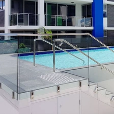 Chiny Duplex 2205 montowany z boku szklany czop do bezramowej szklanej balustrady balkonowej producent
