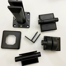 China Smooth Finish Black Matte Framless Balustrade Glass Railing Fittings Glass Pool Fence Kit manufacturer