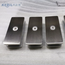 China Stainless Steel Square Glass Clamp Clip for 8-12mm Tempered Glass Railing manufacturer
