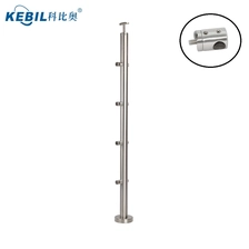Chine Support de barre transversale ronde en acier inoxydable / Support pour tige transversale sur poteau de balustre / connecteur pour rampe de tuyau fabricant