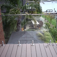 China U shape stainless steel handrail square slotted pipe for fiber glass railing outdoor glass railing manufacturer