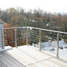 China Deck Balkon Treppe Balustradendesign Edelstahlseil Geländer Hersteller