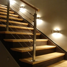 Chiny interior stair cable railing with 7 13 setcions of cable producent
