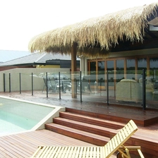 China powder coated aluminum fence post , semi-frame glass pool fencing , aluminium fencing manufacturer