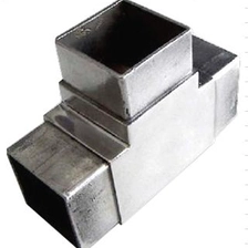 China stainless steel 3 way square tube connectors 25mm Hersteller