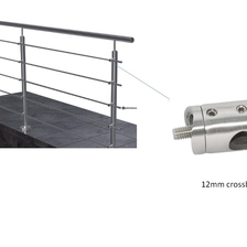 Cina Supporto in ringhiera a croce in acciaio inox 12mm produttore