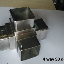 Chine acier inoxydable connecteurs de tube carré 50mm fabricant