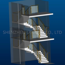 Cina design ringhiera in vetro temperato per ringhiere per scale produttore
