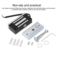 الصين Surface Mounted 12V Magnetic Cabinet Lock 60kg 120lbs Holding Force Mini Electric Door Lock الصانع