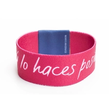 Tsina Napakakumportableng polyester na materyal Nfc Wristband Strap Stretch rfid woven wristband Manufacturer