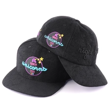 China 3d embroidery black towel baseball caps  custom manufacturer