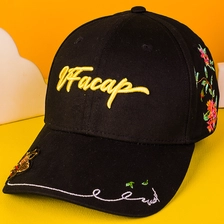 China 3d borduurwerk zwarte vfacaps chinoiserie baseball caps fabrikant