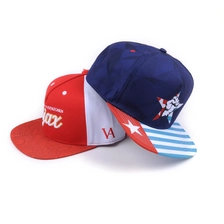 Chine 5 panneaux plats de broderie snapback casquettes en gros sur mesure fabricant