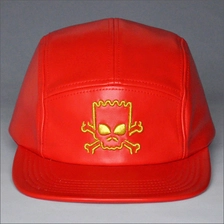 porcelana Gorra de 5 paneles de piel a medida. fabricante