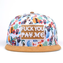 China Hawaiian Muster flache Pro Style billige Snapback Caps Hersteller