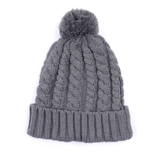 China Chapéu grosso quente do Beanie do inverno da alta qualidade com o gorro da malha de Pom Pom fabricante