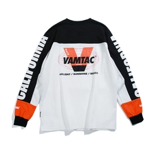 China Langarmhebelheck-CrewNeck-Loose-Sweatshirt mit fettem Kontrastfarbe Hersteller