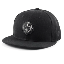 Chine casquettes snapback à billets noirs et plats à broder fabricant
