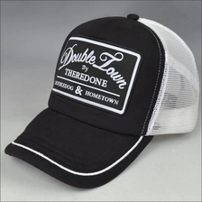 porcelana llano gorro blanco y negro del camionero fabricante
