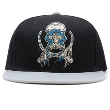 China snapback hat template vector, 6 panel cap embroidery logo manufacturer