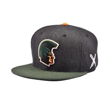 porcelana dos tonos de ala plana snapbacks sombreros bordado logotipo personalizado fabricante