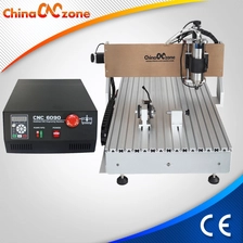 الصين ChinaCNCzone CNC 6090 آلة 4 المحور البسيطة باستخدام الحاسب الآلي حفارة مع عملاق التصميم 2200W المغزل الصانع