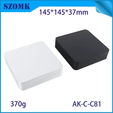 China AK-C-C81 145*145*37 mm Schwarz Silber Mini Computer Chassis Gehäuse Aluminiumlegierung Mini Mini Industrial Control PC Netzteile Soft Routing Car Aluminium Box Hersteller