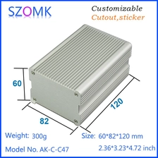China Anodize Enclosure Aluminum Extrusion PCB Housing Box Electronic Shell AK-C-C47 60*82*120mm manufacturer