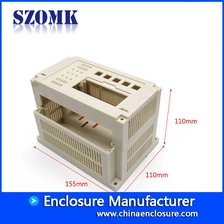 China Customized din rail enclosure abs plasitc case for industrial control AK-P-15 155*110*110 mm manufacturer