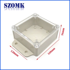 China Hoher Qualtity Plastik-Tranparent-Abdeckung an der Wand befestigtes ABS Material-Plastik IP68 imprägniern Elektronik-Einschließung 168x120x56mm / AK-10011-A1 Hersteller
