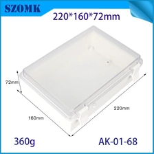 China Scharniere wasserdichte Box IP66 Outdoor-Sicherheitsüberwachung wasserdichte Kunststoffgehäuse AK-01-68 220*160*72 mm Hersteller