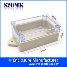 China IP65 Plastik-ABS-wasserdichte Einschließung-elektronischer Gerät-Kasten mit transparenter Abdeckung / 84 * 59 * 34mm / AK-B-FT21 Hersteller