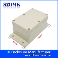 China IP65 Waterproof plastic box with flanges ABS plastic for electrical devices instruments AK-B-9 162*82*65mm manufacturer