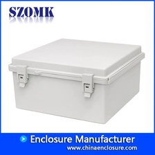 China IP65 hinged plastic waterproof electronics enclosure junction box szomk waterproof electrical cabinet 285*285*155mm AK-01-47 manufacturer