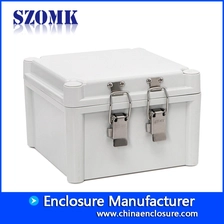 China IP65 waterproof enclosure for electronics plastic box hinged outdoor weatherproof cabinets for electronics device 190*190*130mm AK-02-31-JK plastic electrical junction box manufacturer