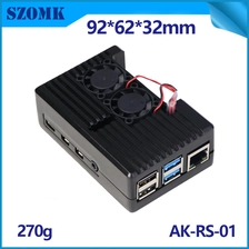 中国 Raspberry Pi 4アルミニウムケース4B HDDディスプレイレトロフラグヒートシンクGPI CM3 SNESアイスタワー冷却ファンカスタムNAS DIY AK-RS-01 メーカー